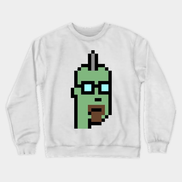 Nft Zombie CryptoPunk Crewneck Sweatshirt by JelloTees